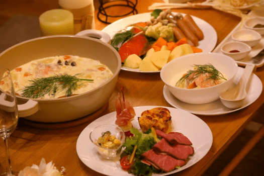 1日2組限定【冬の北欧風鍋コース・1泊2食】彩り豊かな食材が奏でるあったか鍋～大分の自然で北欧気分が味わえる・ゆったりお部屋食プラン～