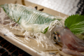 唐津名物イカの活き作り、後造りは天ぷらや塩焼きなど