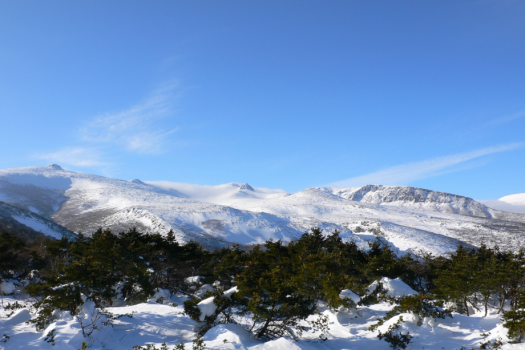 冬の安達太良山