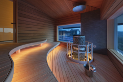 空サウナはフィンランド製ikiストーブを使用