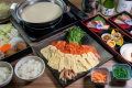 ヤシオマスと日光ゆばの豆乳しゃぶしゃぶ