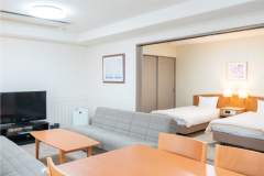 和洋室雙單人床房間(2床)（7名定員・94平方公尺）【禁煙】