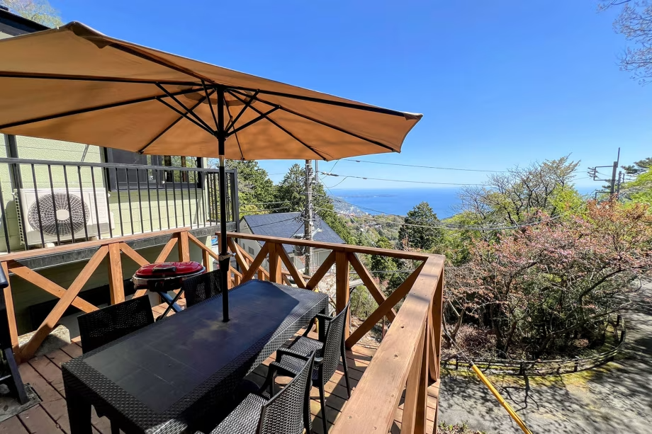 【ペットと泊まれる】オーシャンビュー＆プロジェクター付き！BBQもOK◎温泉付き貸別荘（玄岳台1-631）