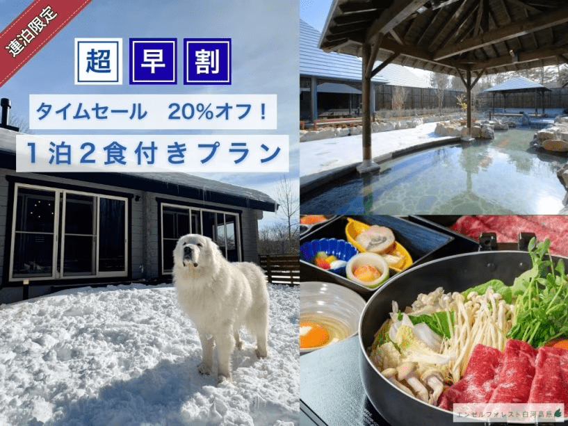 【超早割タイムセール 20％オフ！】　１泊２食付きプラン　【連泊限定】