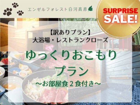【サプライズセール】【訳ありプラン】大浴場・レストランクローズ【◆お部屋食2食付き◆】ゆっくりおこもりプラン