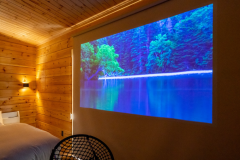 【プロジェクター＆薪ストーブ】グランピングガーデンテラス【4名定員ドッグラン約48㎡】