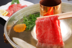 但馬牛しゃぶしゃぶ会席☆但馬牛炙り握り寿司付【3つの貸切温泉無料＆外湯巡り券付】食事はお部屋で♪