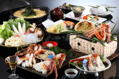 津居山ガニしゃぶしゃぶコース(活ガニ2杯/1人前)☆貸切風呂無料&外湯券付☆夕朝部屋食