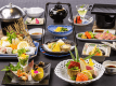 2026年7月8月《お献立の一例》長野県特産の「信州サーモン」をはじめ、旬の食材を活かした「夏」の和洋折衷創作会席膳をご用意致しました♪