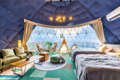 ■2ベッド・7Mドームテント■＜ドッグ・アフィラ＞【ペット同伴OK】-プライベートドッグラン-