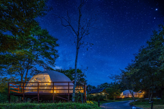 ■2ベッド・7Mドームテント■＜ピクシス＞-1棟貸切・全天候型食事スペース-