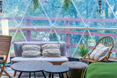 ■4ベッド・7Mドームテント■＜シグナス/リラ＞-1棟貸切・全天候型食事スペース-