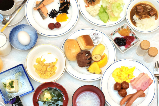 40種類の朝食ブッフェ