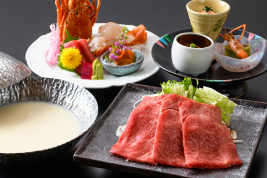 【旅館組合専用】【少量美味の上質会席】量は控えめでも上質な逸品料理を愉しむ★信州プレミアム牛肉・伊勢海老・フカヒレを／２食付プラン