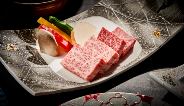 信州プレミアム牛肉の石焼き