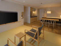 2024年6月誕生した客室プレミアムスイート｜贅を尽くしたミニマルデザインの特別室は、リビング・ダイニング・ベッドルームに分かれたスイートルーム