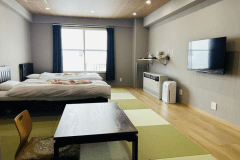 Japanese-style room with beds