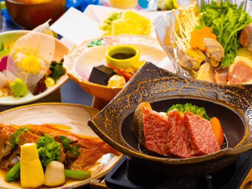 【迷ったらコレ！牛肉料理と三河湾海鮮♪夏のスタンダード】竹島会席６～８月