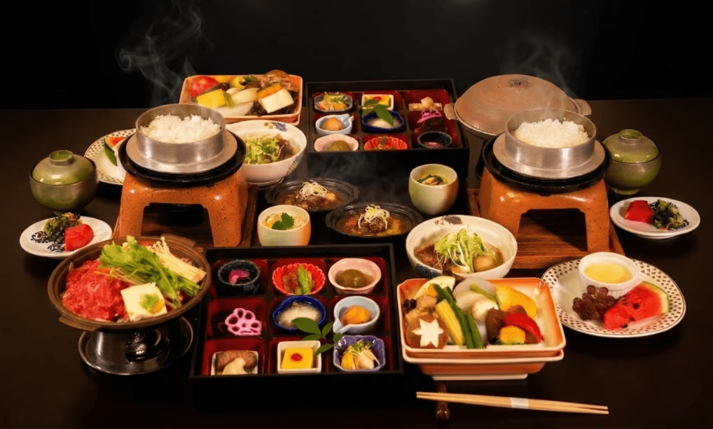 【１泊２食基本プラン】夕食は山形牛すき焼き付き和食会席★朝夕お部屋食＆温泉貸切風呂を楽しむ