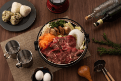 【グランピング×鍋プランB】みんなでわいわい鍋パーティ！あか牛のすき焼きコース（2食付）