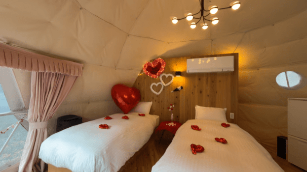 【２月限定】焚き火に想いを預ける&rdquo;バレンタイングランピング&rdquo;（一泊2食付き）