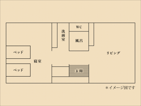 間取：【スイートルーム】本館 THE MAIN 洋室『２０１』