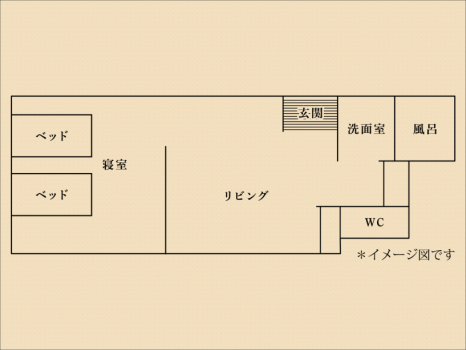 間取：【スイートルーム】本館 THE MAIN 洋室『２０２』