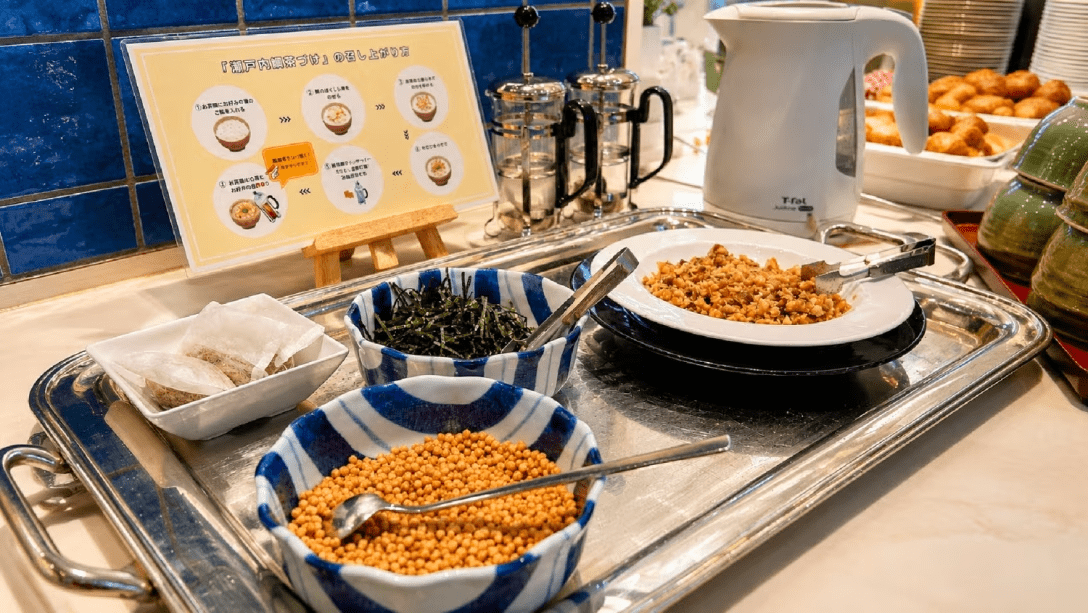 ◆朝食バイキング:瀬戸内「鯛茶づけ」 ※朝食イメージ ◆朝食バイキング:瀬戸内「鯛茶づけ」 ※朝食イメージ