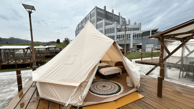 ◆オーシャンテント　通常のグランピングテントよりも広々快適です！
