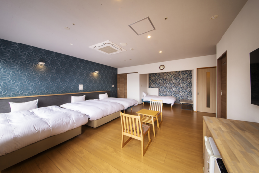 【スタイリッシュDXツイン】エキストラベッド使用で、最大5名様でのご宿泊も可能に♪