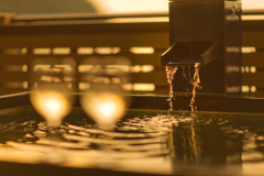 【客室露天風呂イメージ】夕陽百景に選ばれるほど美しい景色に、身体も心もあたたまる