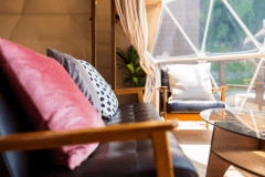 ⑥貸切温泉客室付ドームテント　ダブルベッド&times;2台　シングルベッド&times;2台