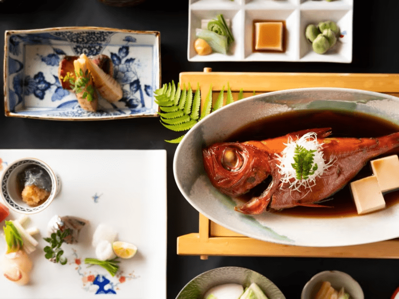 金目鯛の姿煮付き創作会席