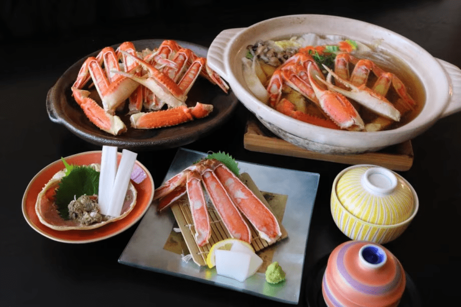 【人気】古城厳選ズワイガニ 1.5杯使用|蟹刺身・焼蟹・蟹すき鍋 等|古城かにコース 【人気】古城厳選ズワイガニ 1.5杯使用|蟹刺身・焼蟹・蟹すき鍋 等|古城かにコース