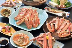 【日帰り昼食】古城厳選ズワイガニ 1.5杯使用|蟹刺身・焼蟹・蟹すき鍋 等|古城かにコース 【日帰り昼食】古城厳選ズワイガニ 1.5杯使用|蟹刺身・焼蟹・蟹すき鍋 等|古城かにコース