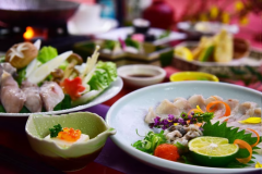 【但馬とらふぐ】高鮮度のフグ尽くし料理｜ふぐ刺身・焼きふぐ・てっちり鍋 等｜但馬とらふぐコース