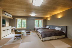 令和6年10月にリニューアルオープンした本館和洋室は和の趣を感じさせつつ明るくモダンな空間へと生まれ変わりました。