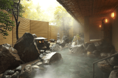 湯音も心癒される岩大露天風呂「六花仙」