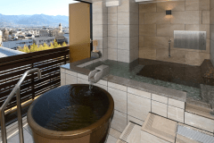 客室露天風呂（浴槽定員：2名様）・水風呂