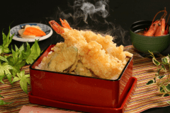 天重［九州産くま海老（1尾70g）2尾、野菜3点］（イメージ）