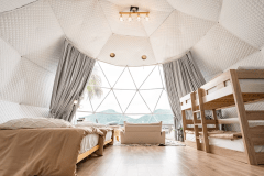 ・【ドームテント・フィッシャーマンズワーフ】広々空間で寛ぎ、絶景に癒されるドームテント