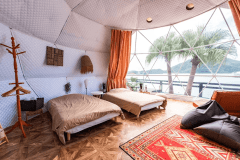 ・【ドームテント・マセイオ】南国リゾートをイメージしたドームテントで贅沢な時間をお過ごしください