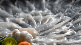 ふぐコースの美味い一品「てっさ」