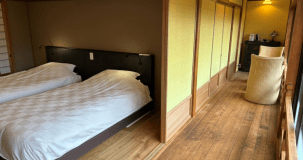 【井筒楼 玖番】和室・ベッドルーム・半露天風呂付