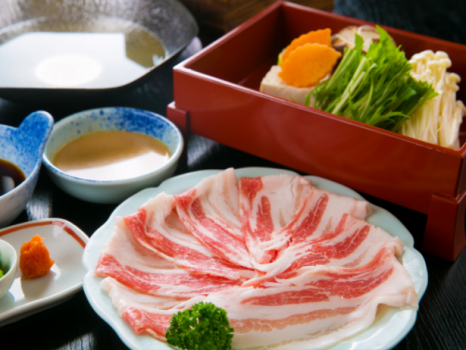 【鹿児島グルメプラン～黒豚しゃぶ～】鹿児島黒豚をしゃぶしゃぶで味わう♪四季を彩る黒豚しゃぶ会席