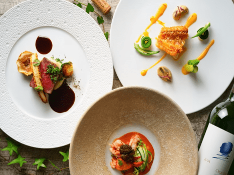 【ワンランク上の贅沢体験】シェフお任せ、旬を味わうプレミアムフレンチフルコース（2食付）