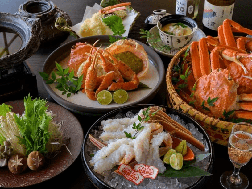 【活蟹極み会席】蟹刺し・蟹しゃぶ・焼き蟹など「本松葉蟹」のフルコースに冬の山陰 贅沢尽くし。 【活蟹極み会席】蟹刺し・蟹しゃぶ・焼き蟹など「本松葉蟹」のフルコースに冬の山陰 贅沢尽くし。
