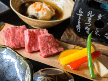 味わい深い、鳥取県産和牛の陶板焼き