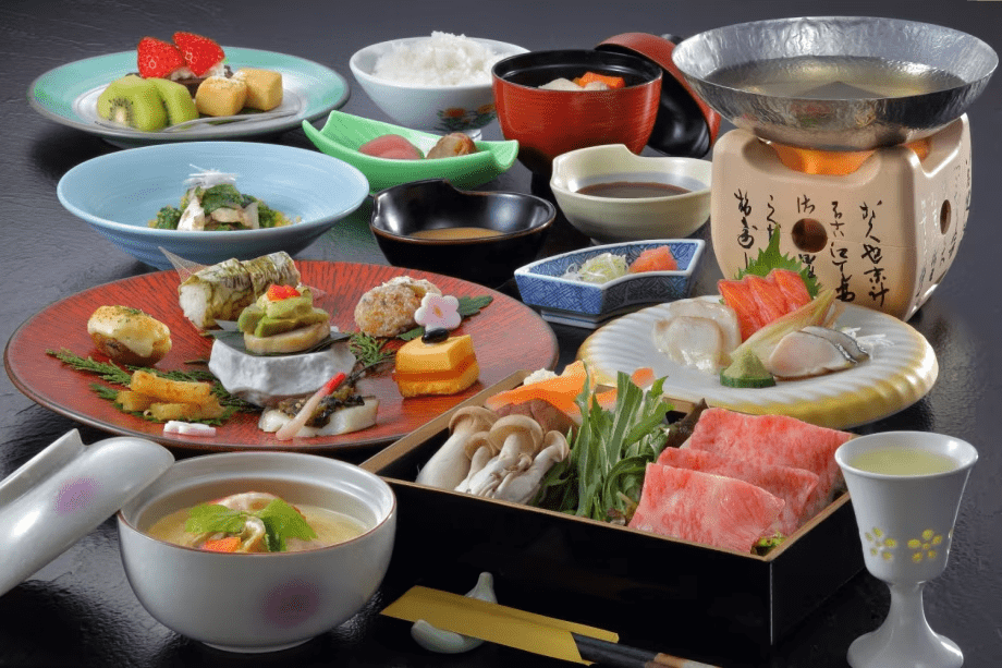 ライトプラン／やまがた郷土の味覚が満載『蔵王山懐膳』選べる山形牛料理（しゃぶしゃぶ）