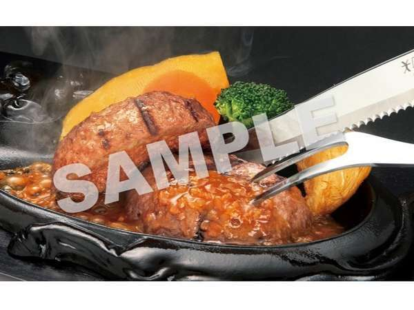 炭焼きレストランさわやかの牛肉100%ハンバーグ！げんこつハンバーグです。